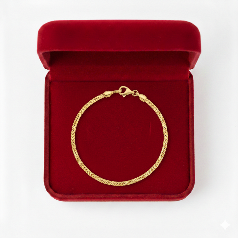 18k Gold Knot Wheat Bracelet - Gold Bracelets - Embellish Gold Jewelry & Diamond