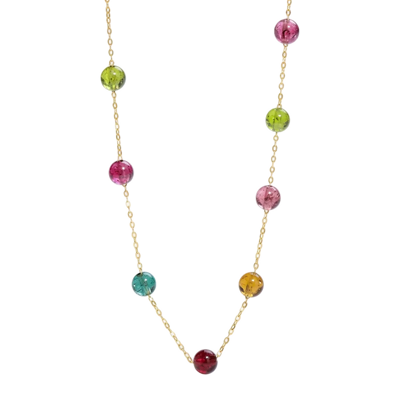 18k Gold Assorted Ball Necklace - 18k Gold Necklace - Embellish Gold Jewelry & Diamond