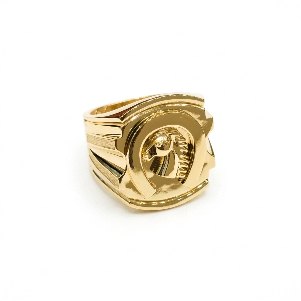 18k Gold Horse Shoe Power Ring