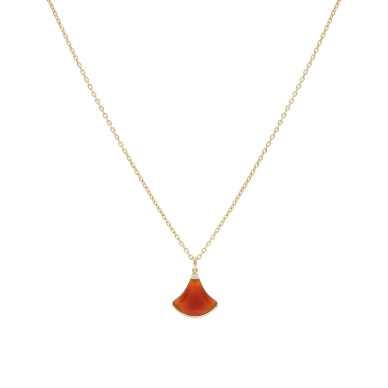 18k Gold Red Triangle Necklace - مجموعة احتفالية - Embellish Gold Jewelry & Diamond