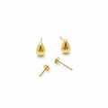 18K Real Gold Tear Drop Earrings
