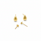 18K Real Gold Tear Drop Earrings