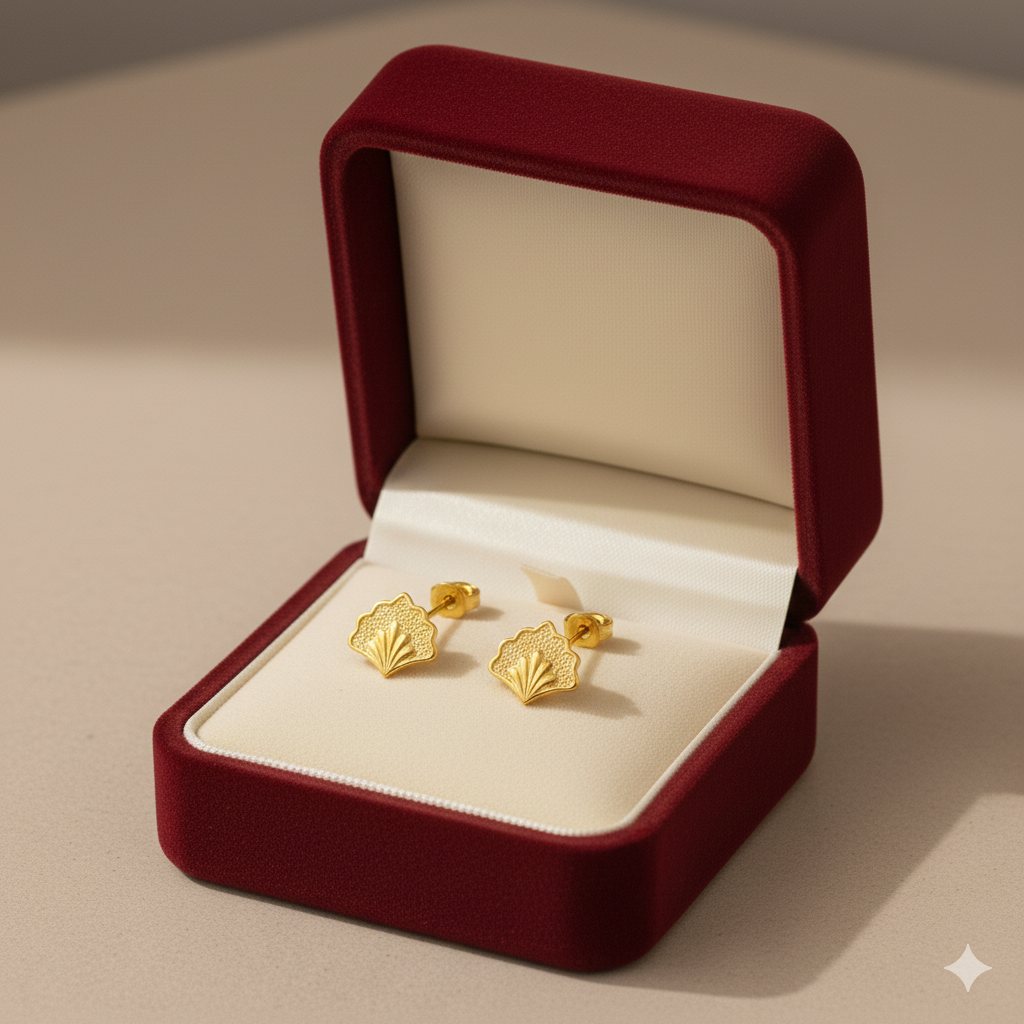 18K Real Gold  Peacock Earrings