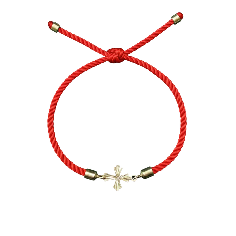 18K Real Gold Cross Lucky Charm Bracelet - Gold Bracelets - Embellish Gold