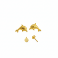 18K Real Gold Dolphine Earrings