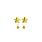 18K Real Gold Super Star Earrings