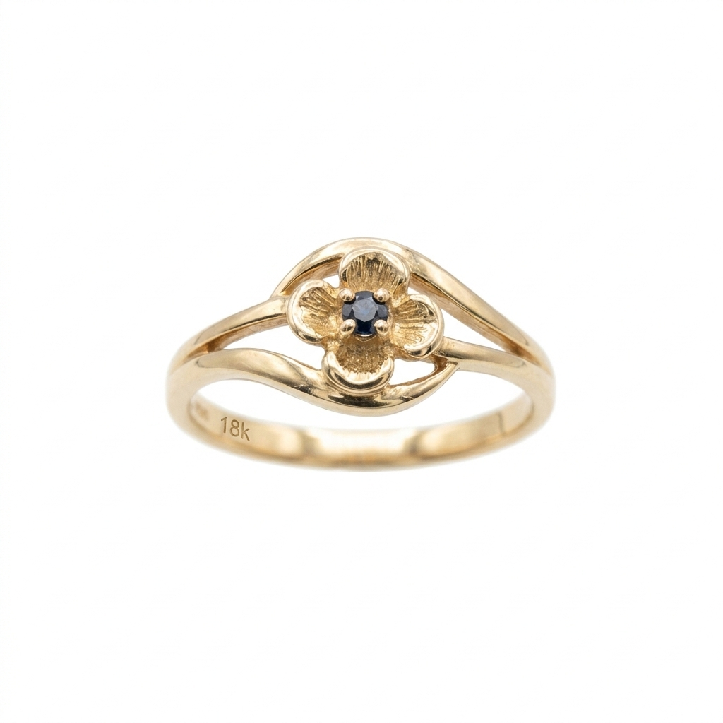 18k Gold Flower Inspired Ring