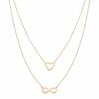 18k Gold Infinity with Heart Necklace 2