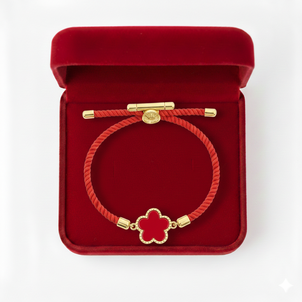 Red Star Thread Bracelet