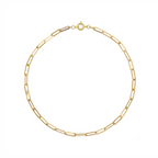 18k Gold Real Paperclip Bracelet