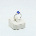 925 Silver Stone Blue Ring