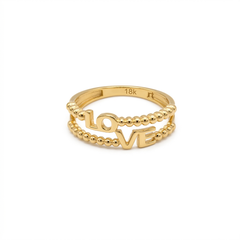 18k Gold Love Ball Ring - 18k Gold Ring - Embellish Gold Jewelry & Diamond