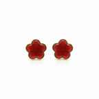18k Gold Star Colored Earrings