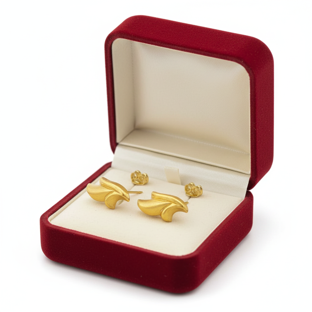 18K Real Gold Amazon Flower Earrings