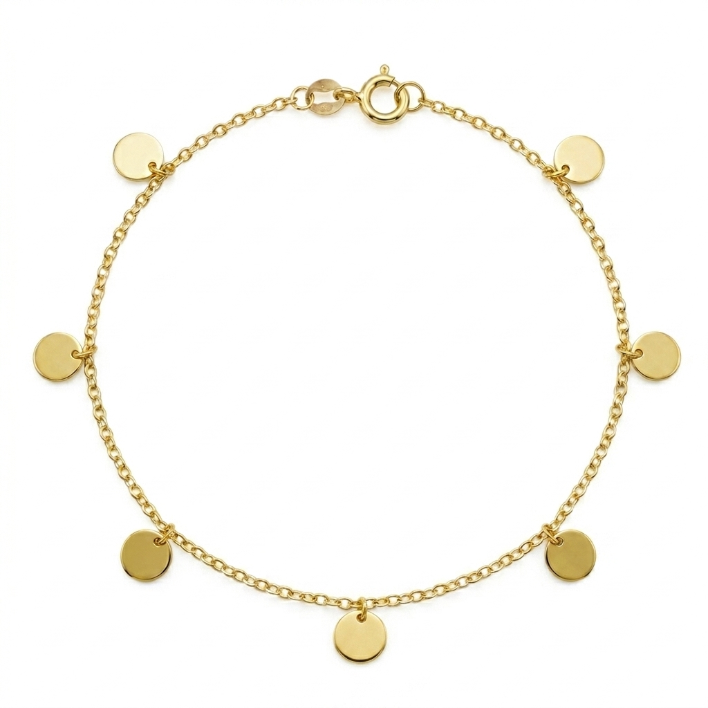 18k Gold Light Ball Anklet