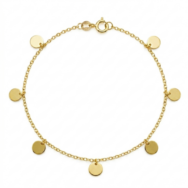 18k Gold Light Ball Anklet - ad collection - Embellish Gold Jewelry & Diamond