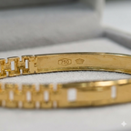 18k Gold Zipper Inspired Bangle