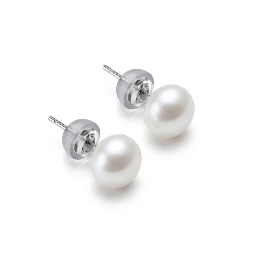 925 Original Pearl Silver Earrings white