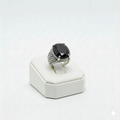 925 Silver Scale Black Stone Ring