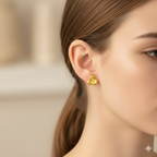 18K Real Gold  Love Knot Earrings