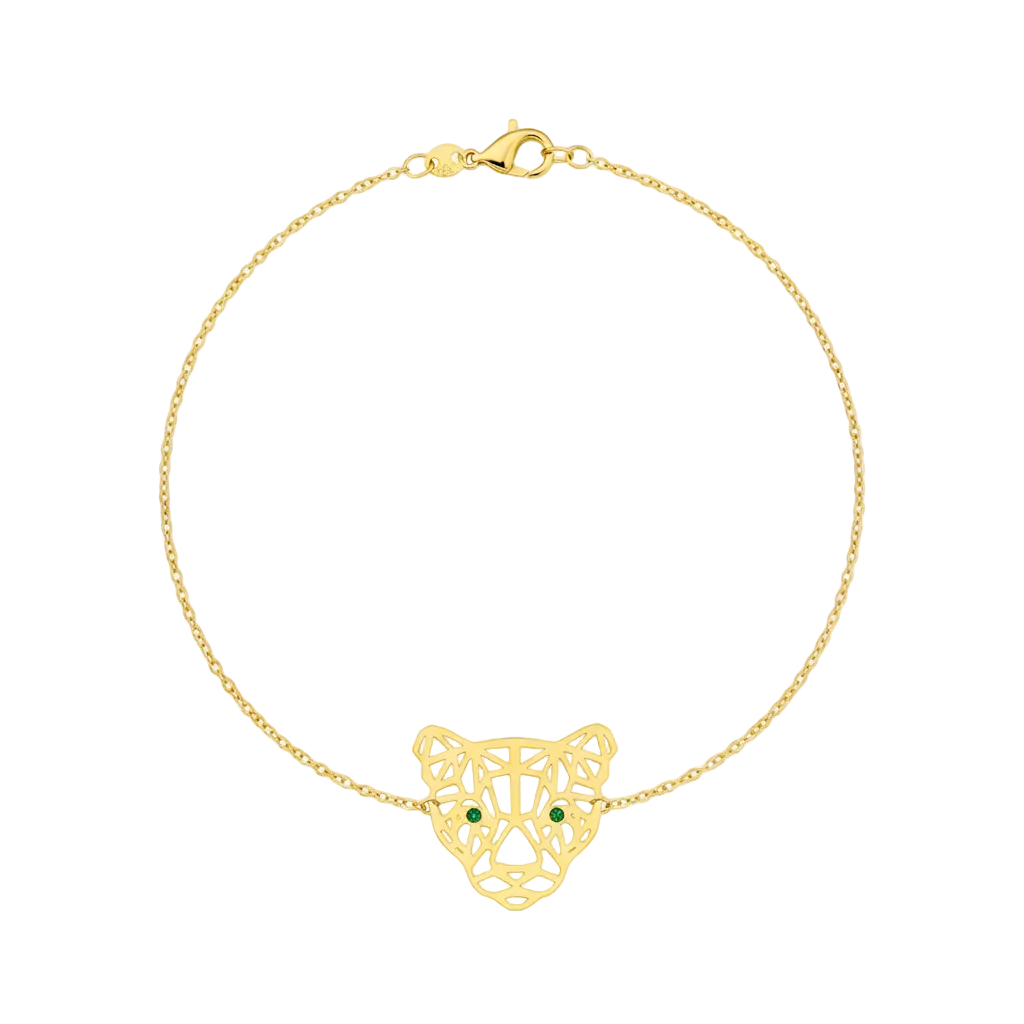 18K Real Gold Tiger Bracelet