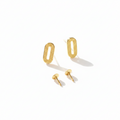 18K Real Gold Clip Style Earrings