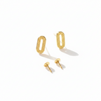18K Real Gold Clip Style Earrings