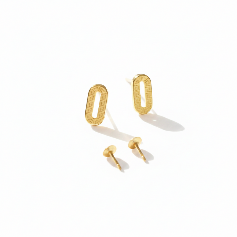 18K Real Gold Clip Style Earrings - 18k Gold Earrings - Embellish Gold