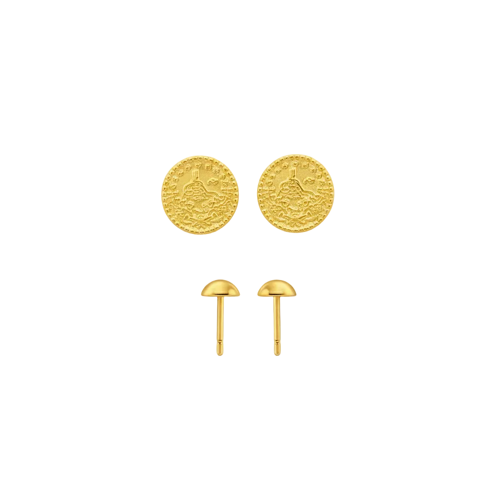 18K Real Gold Life of Tree Earrings - 18k Gold Earrings - Embellish Gold