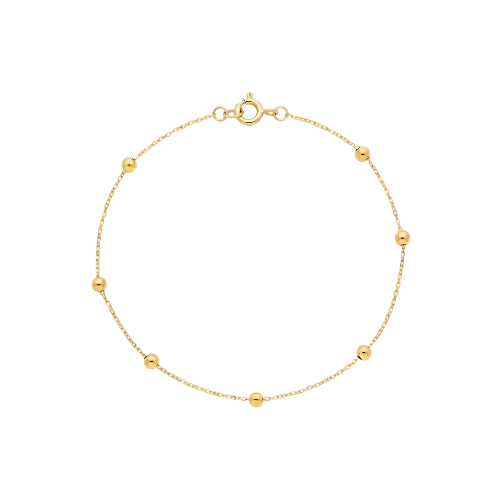 18K Gold 7 Balls Bracelet