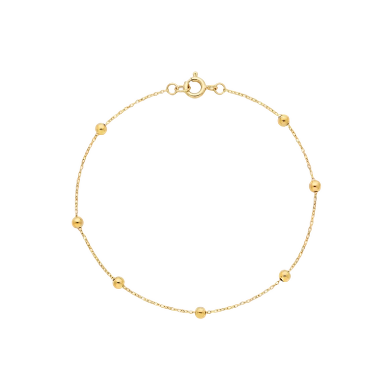 18K Gold 7 Balls Bracelet - ad collection - Embellish Gold