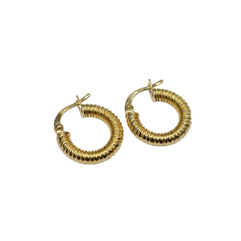 18k Gold Spring Inspired Loop Earrings - 18k Gold Earrings - Embellish Gold Jewelry & Diamond