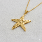 18k Gold Starfish Pendant