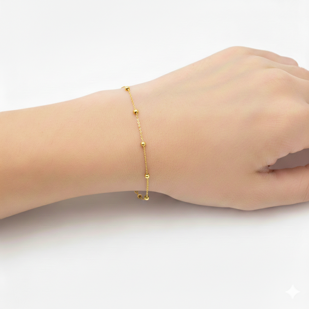 18K Gold 7 Balls Bracelet