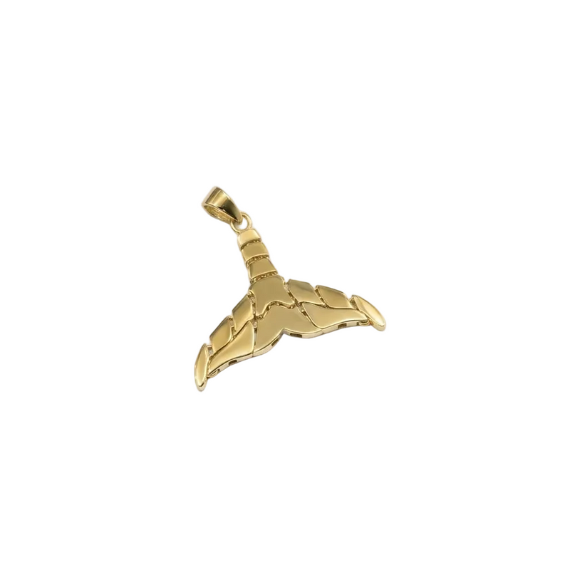 18k Gold Tail Inspired Pendant - 18k Gold Pendant - Embellish Gold Jewelry & Diamond