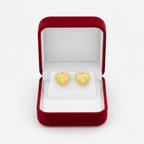 18K Real Gold  Plain Cut Earrings