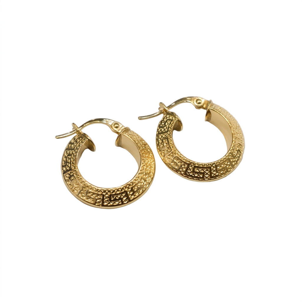 18k Gold VC Loop Earrings - 18k Gold Earrings - Embellish Gold Jewelry & Diamond