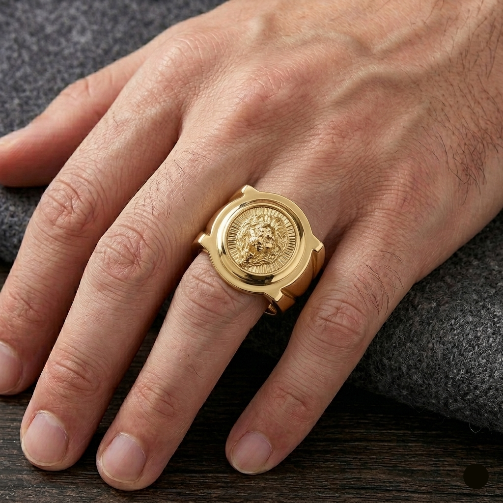 18k Gold Leo Inspired Ring - ad collection - Embellish Gold Jewelry & Diamond