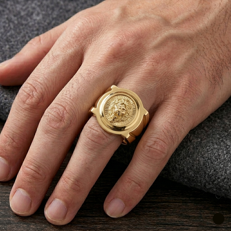 18k Gold Leo Inspired Ring - ad collection - Embellish Gold Jewelry & Diamond