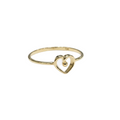 18k Gold Dot Heart Ring