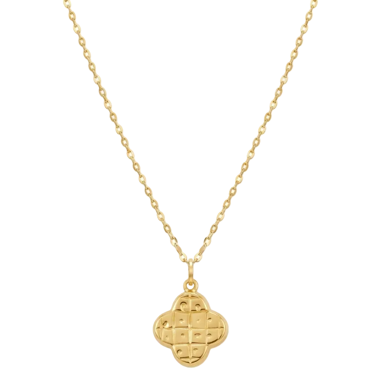 18K Real Gold VC Box Necklace - 18k Gold Necklace - Embellish Gold