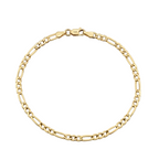 Gold chain bracelet on a white background