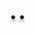 18k Gold Zircon Stone Earrings