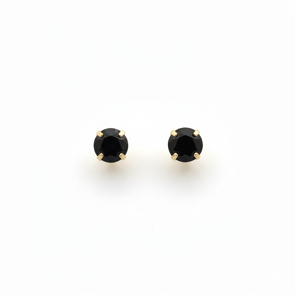 18k Gold Zircon Stone Earrings - 18k Gold Earrings - Embellish Gold