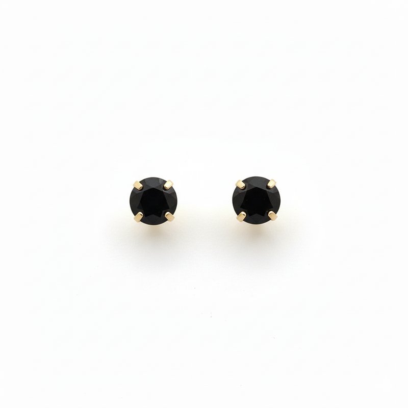 18k Gold Zircon Stone Earrings - 18k Gold Earrings - Embellish Gold