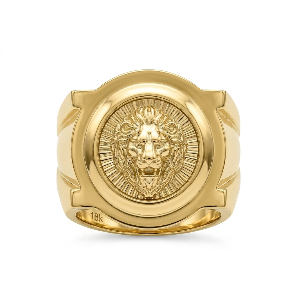 18k Gold Leo Inspired Ring - ad collection - Embellish Gold Jewelry & Diamond