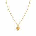 18K Real Gold Pure Leaf Necklace