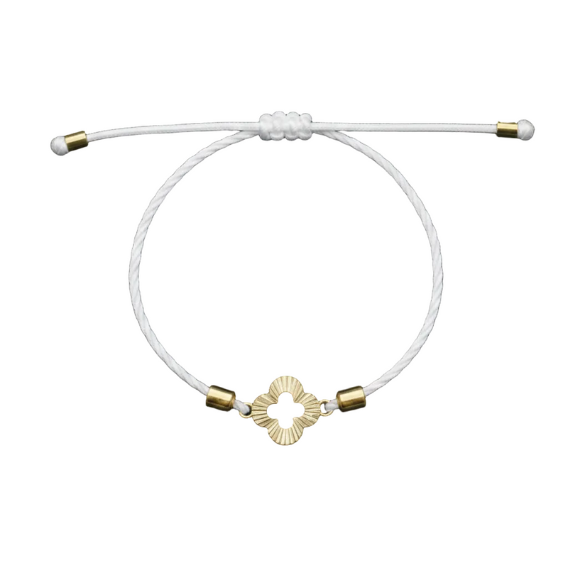سوار من الذهب الحقيقي عيار 18 قيراط مع حلية محظوظة - 18k Gold Bracelet - Embellish Gold