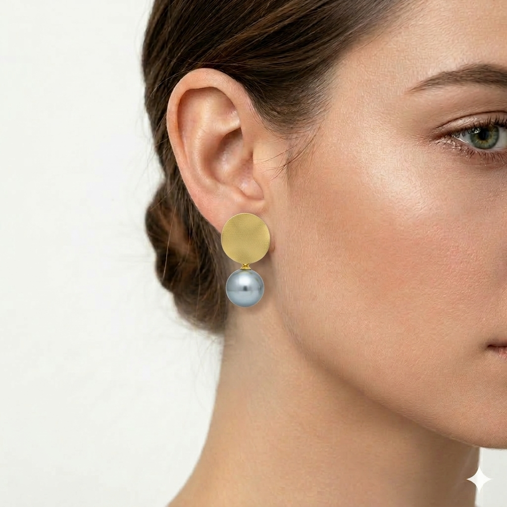 925 Silver Plain Pearl Earrings - 925 Silver Earrings - Embellish Gold Jewelry & Diamond