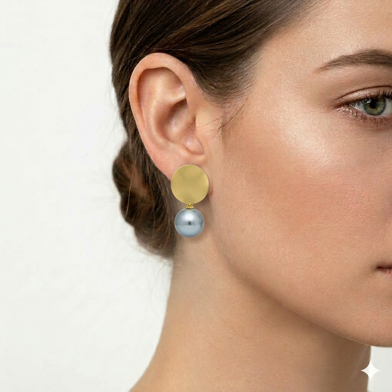 925 Silver Plain Pearl Earrings - 925 Silver Earrings - Embellish Gold Jewelry & Diamond
